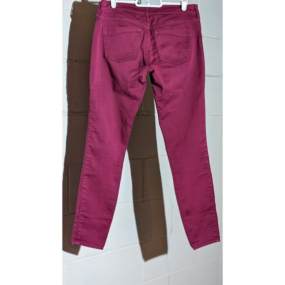 Express Stella Jean Burgundy Skinny Colored Jeans Low Rise Size 4 - Picture 2 of 5